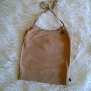 Abercrombie and Fitch, tan halter top